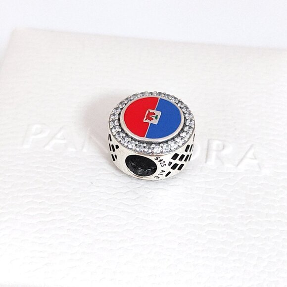Pandora Haiti Flag Exclusive Bead Charm S925 Silver with box - Picture 3 of 7